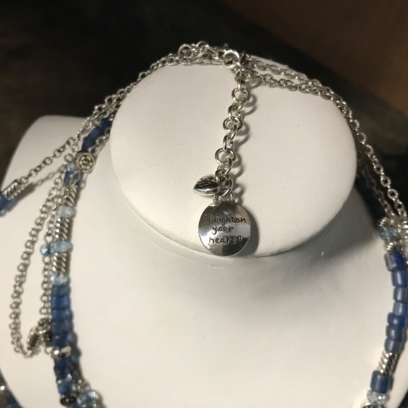 Brighton Deja Vu Blue Double Strand Long Necklace - Picture 3 of 4